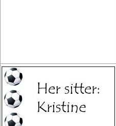 Fotball -bordkort - bye9design digitalt print - nordic design
