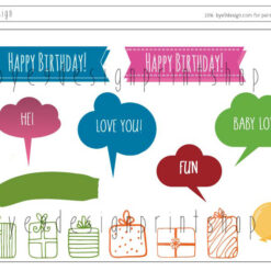 Flodhest- children birthdaycard - bye9design digitalt print - nordic design