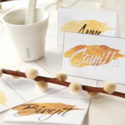 Golden bordkort - bordkort bryllup - gullbryllup - bordkort konfirmasjon - nordic design - bye9design printshop