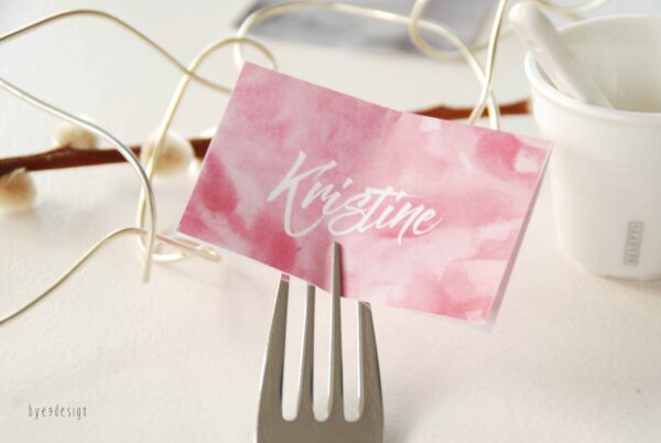 Sweet bordkort - rosa - bordkort barndåp - bordkort konfirmasjon - nordic design - bye9design printshop