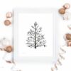 Naturlig jul - julekort i sort og hvitt - bye9design printshop