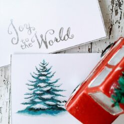 Bordkort med jultre - redigerbar - print - bye9design