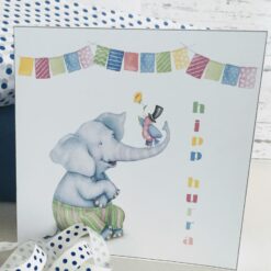 dobbelt bursdagskort barn - digitale print - bye9design