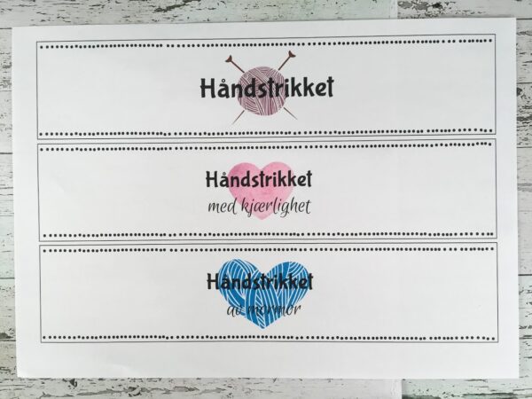 Strikkemappe - ta vare på strikkeminnene - bye9design