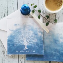 Wild and free - dobbelt kort med konvolutt - printable - bye9design