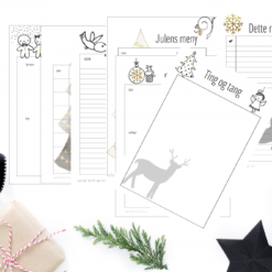 Juleprintpakken - print ut julekort, gavelapper, julelister, gavepapir og mye mer