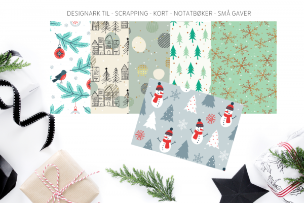 Juleprintpakken - print ut julekort, gavelapper, julelister, gavepapir og mye mer