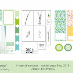 Kreativ scrapping med månedens tema "Spring memories"