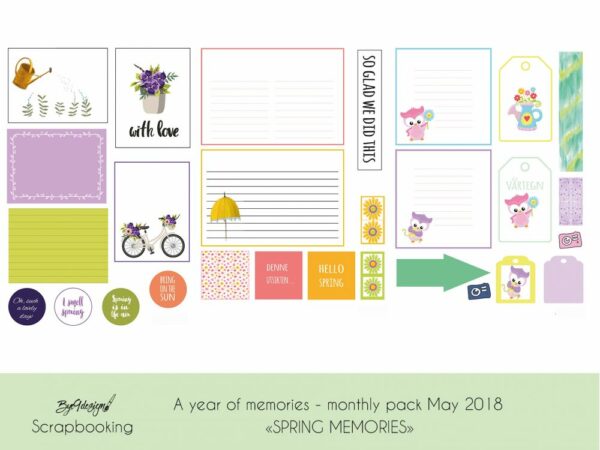 Kreativ scrapping med månedens tema "Spring memories"