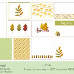 Høst tema til Scrapbooking Project Life - Journalkort og dekor